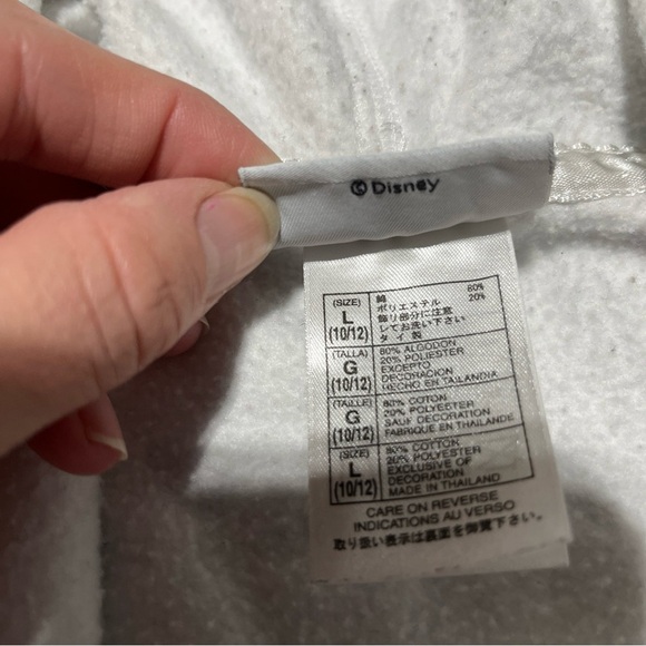 Disney Parks Walt Disney World L sparkly Minnie Mouse White Jacket Hoodie Note!! - Picture 7 of 13